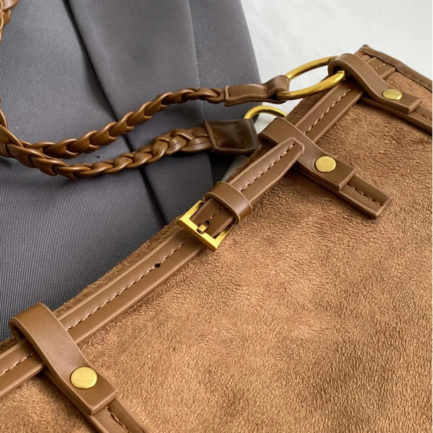 Top Handle Soft Leather Handbags for Women Vintage Casual Crossbody Shoulder Bag Fashion Elegant Tote Bag, Black, 9