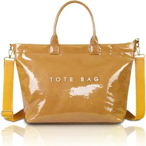 Tote Bag for Women PVC Clear Totes Bags Large Plastic Carry All Bag Crossbody Shoulder Handbag Hobo for Work Travel
