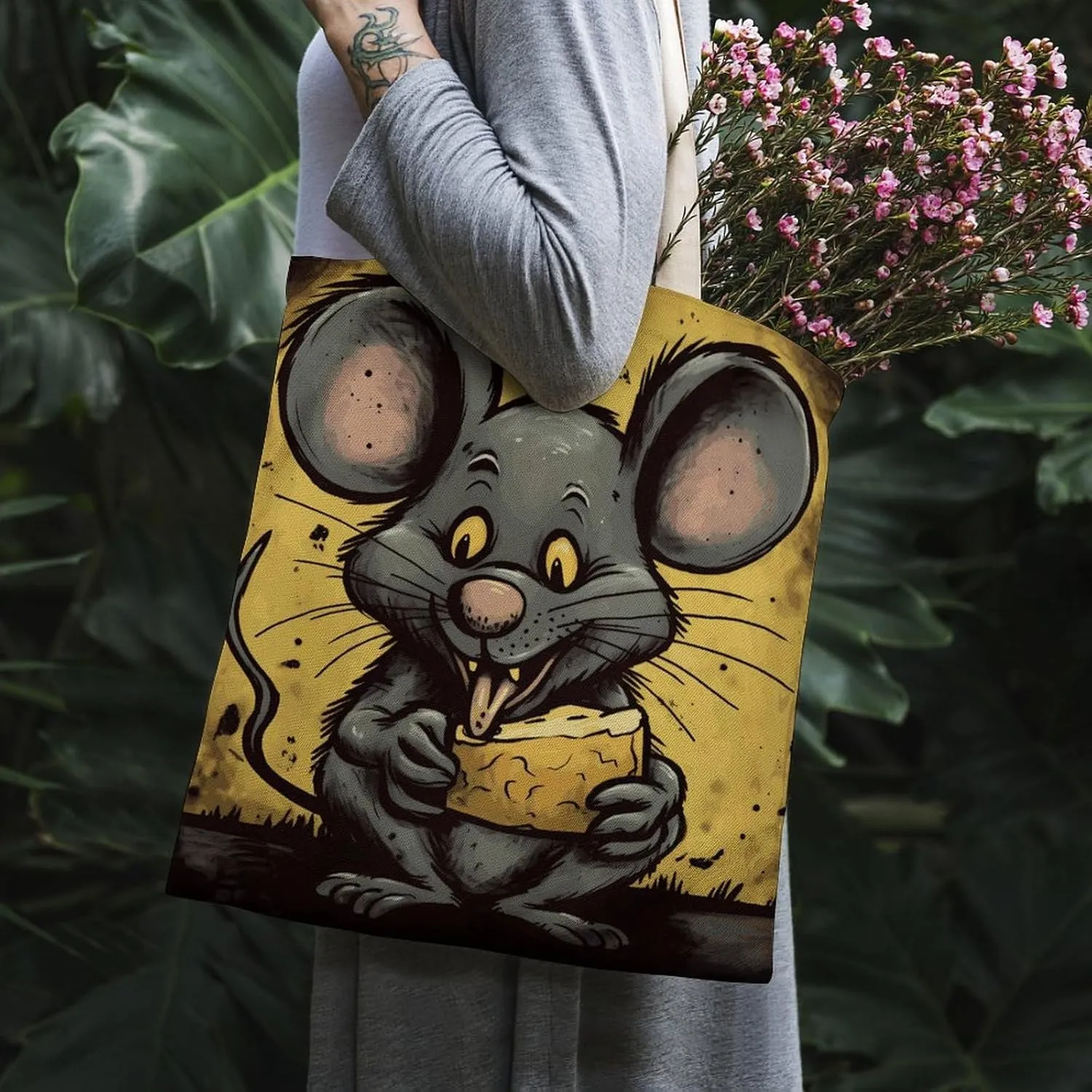 Tote Bag for Women Red Black Plate Canvas Tote Bag Handbag Crossbody Bag Shopping Bags Shoulder Bag