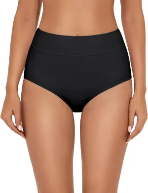 Tournesol Women's Bikini Bottoms High Waisted Bathing Suit Bottoms Full Coverage Swimsuit Briefs