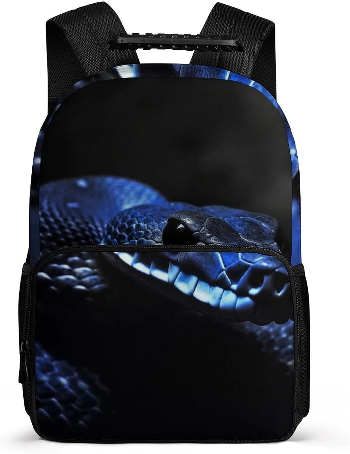 Travel Backpack for Women Men Carry On Backpack Blue Snake Luggage Daypack 15.6 Inch Laptop Backpack