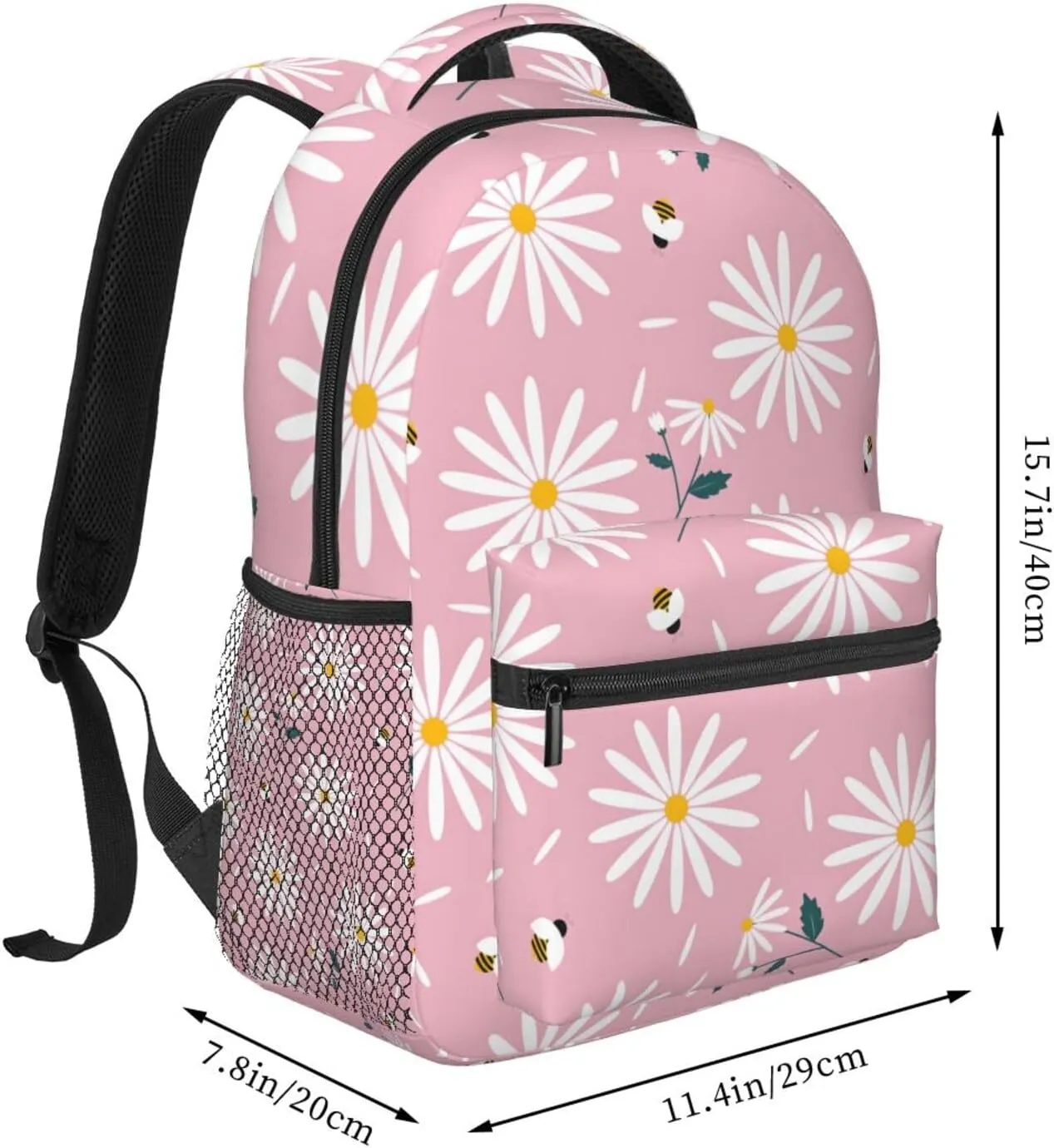 Travel Laptop Backpack for Women Lightweight College Backpack Adjustable Fits 15.6 Inch Laptop Bag Computer Bag for Work, Gym - Daisy