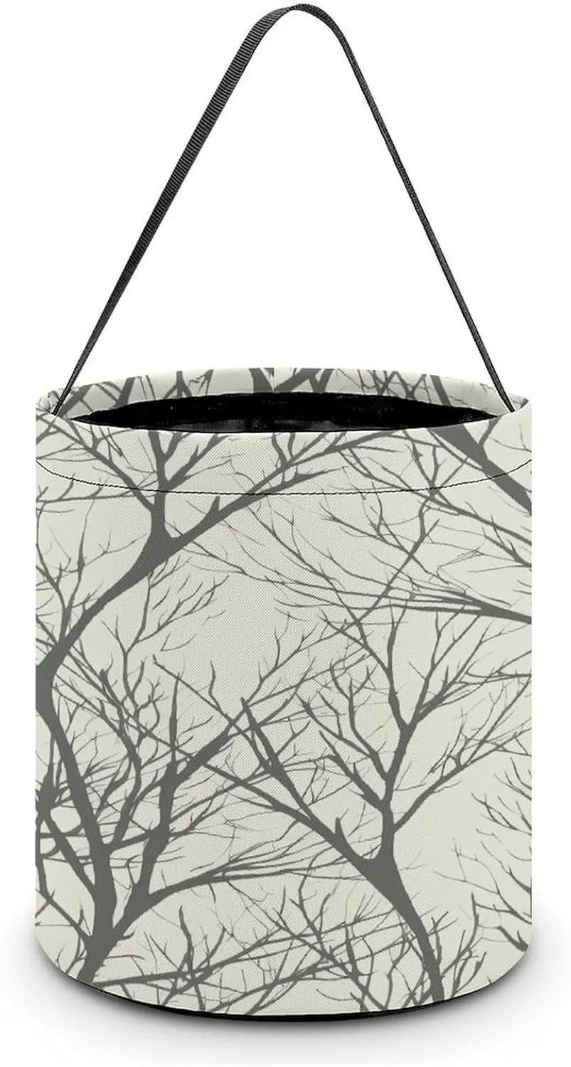 Tree Branch Halloween Tote Candy Bag Candy Basket Candy Bucket Gift Bag for Halloween Party