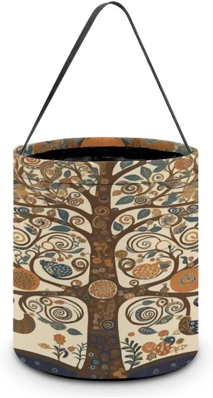 Tree of Life Halloween Tote Candy Bag Candy Basket Candy Bucket Gift Bag for Halloween Party