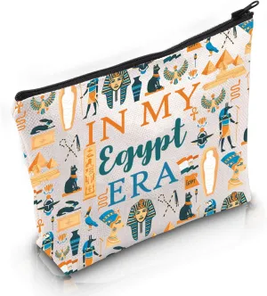 VAMSII Egypt Travel Gift Egypt Era Makeup Bag Egypt Lover Cosmetic Bag Egypt Sightseeing Gift Welcome to Egypt Gift (Egypt Era M)