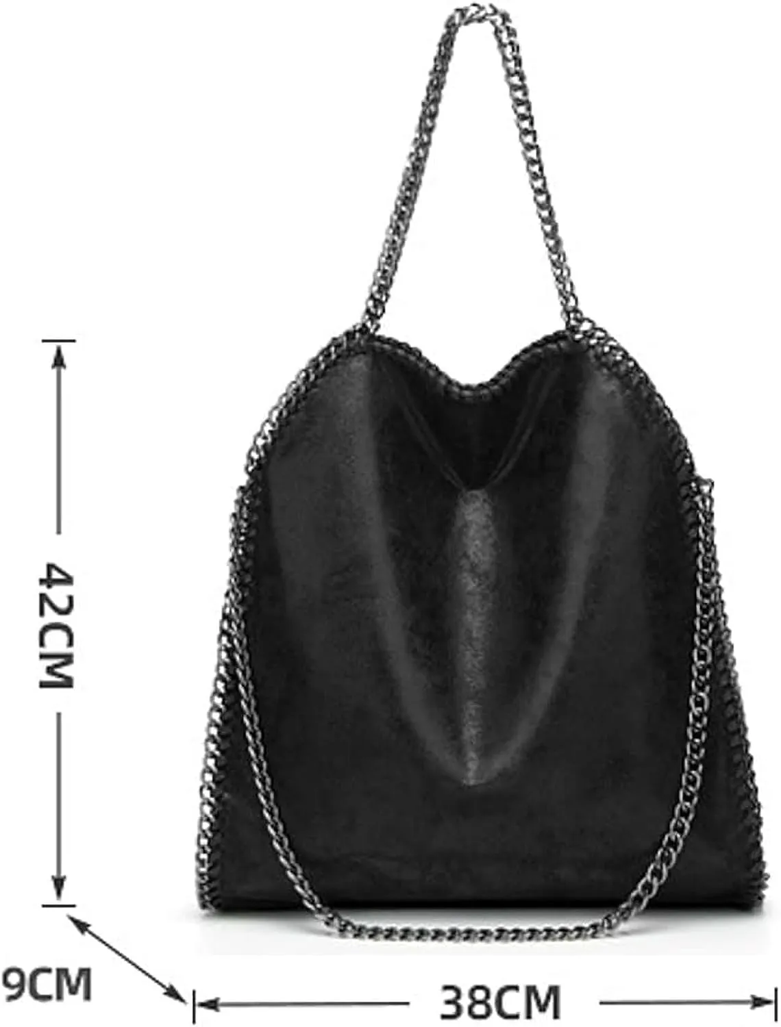 Vegan Leather Hobo Bag for Women PU Leather Shoulder Bag Large Handbag Totes Trendy Chain Purse Top Handle Bag