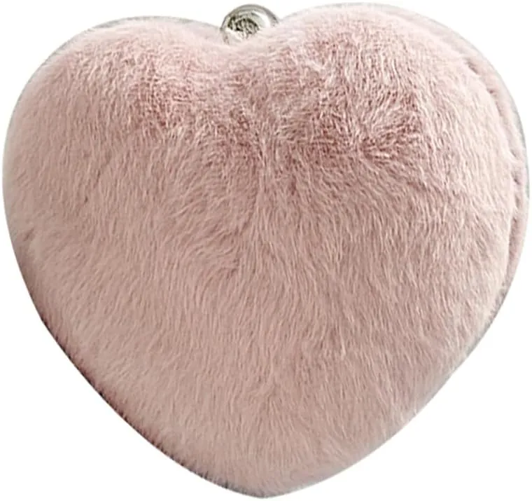 Velvet Evening Clutch Bag Heart Wedding Purse Evening Purses and Clutches for Party Crossbody Shoulder Bag Banquet