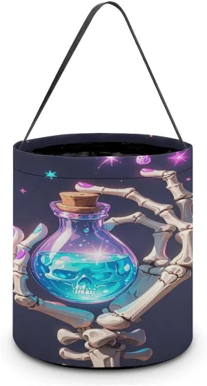 Vials Halloween Tote Candy Bag Candy Basket Candy Bucket Gift Bag for Halloween Party