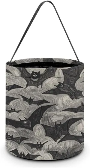 Vicious Bat Halloween Tote Candy Bag Candy Basket Candy Bucket Gift Bag for Halloween Party