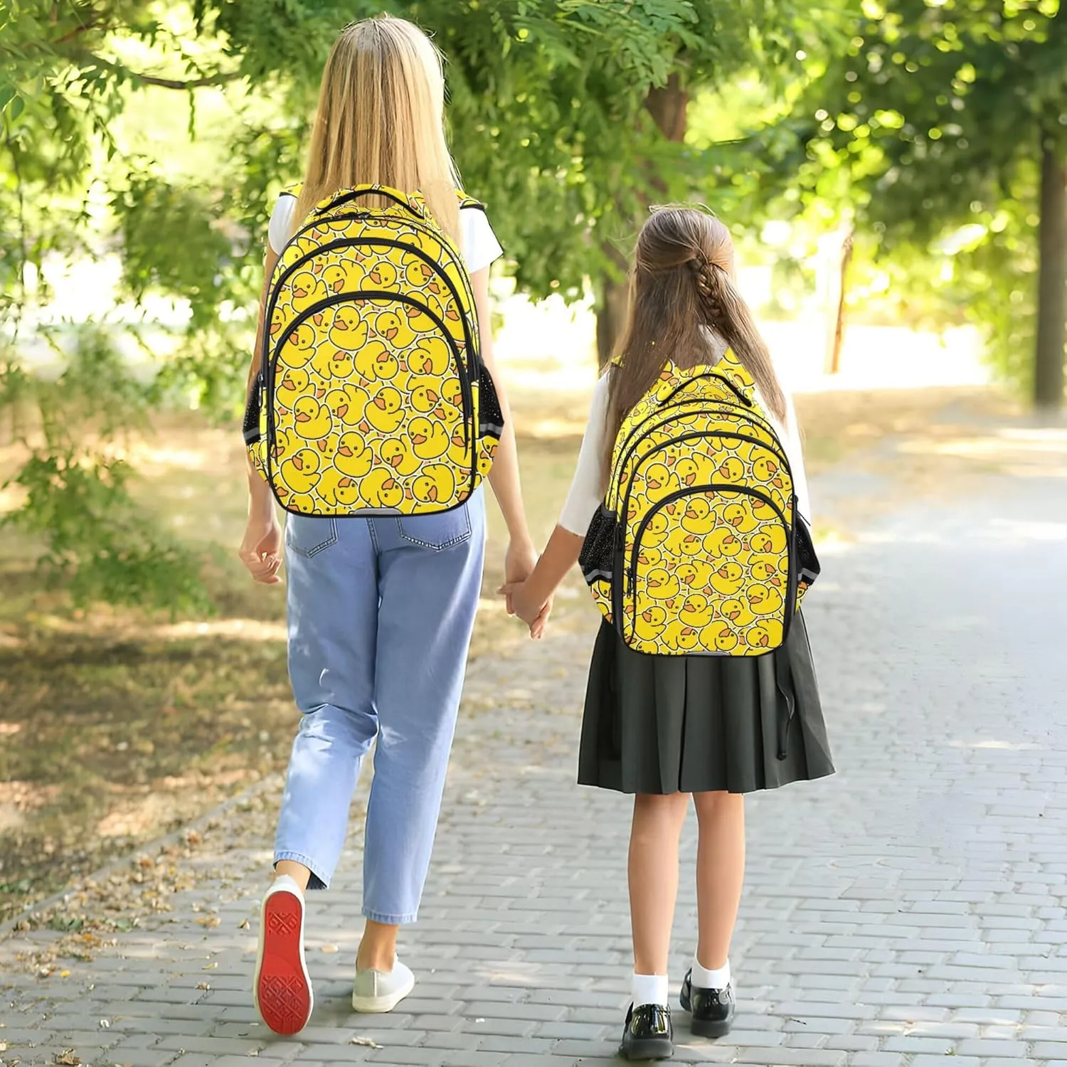 Wamika Yellow Ducks Backpack Farm Cartoon Animals School Backpacks Preschool Book Bag