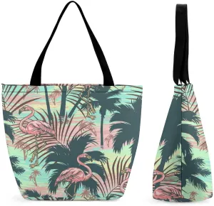 Watercolor Halloweens Pattern Hobo Handbags With Zipper Women's Tote Handbags