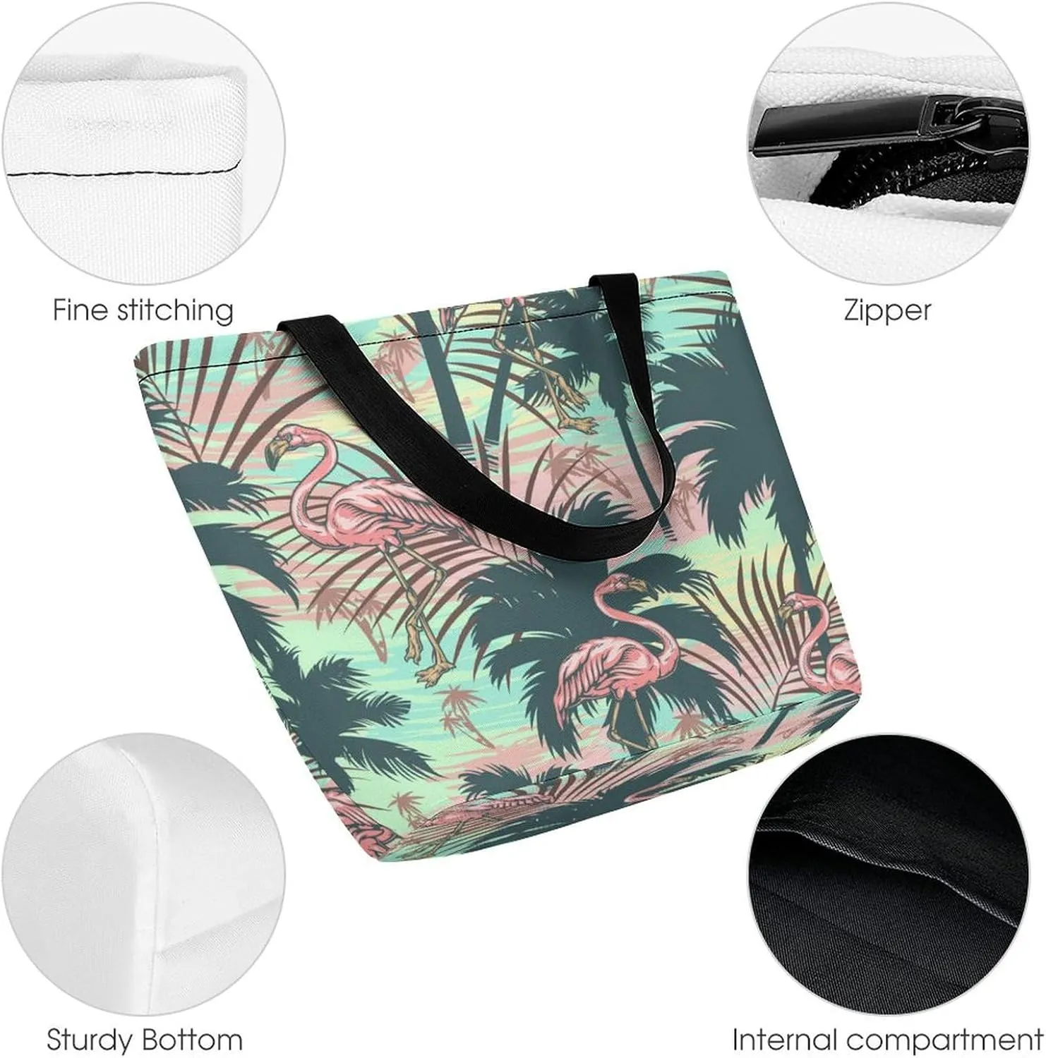 Watercolor Halloweens Pattern Hobo Handbags With Zipper Women's Tote Handbags