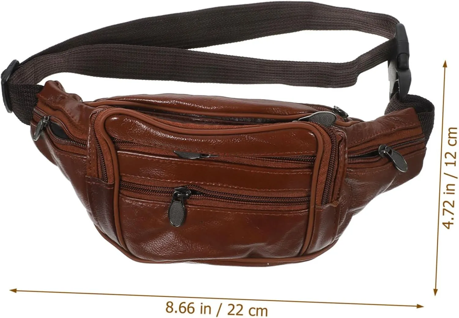 Waterproof Sling Bag for Men Men's Waist Bag Coin Purse Leather Chest Bag