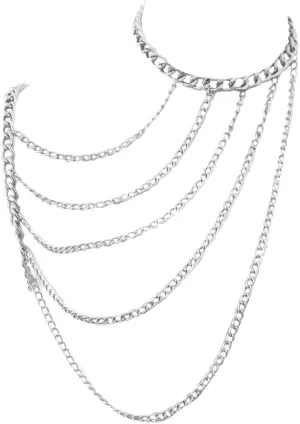 WeeH Shoulder Necklace Chain Body Jewelry Layered Shoulder Jewelry Accessory at Party Beach Summer Holidays Halloween Costume