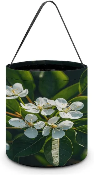 White Natural Green Branch Halloween Tote Candy Bag Candy Basket Candy Bucket Gift Bag for Halloween Party
