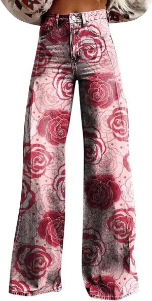 Wide Leg Jeans Woman Summer Dark Wash Baggy Jeans Y2k Street Vintage Pants Fashion Boyfriend Denim Pants
