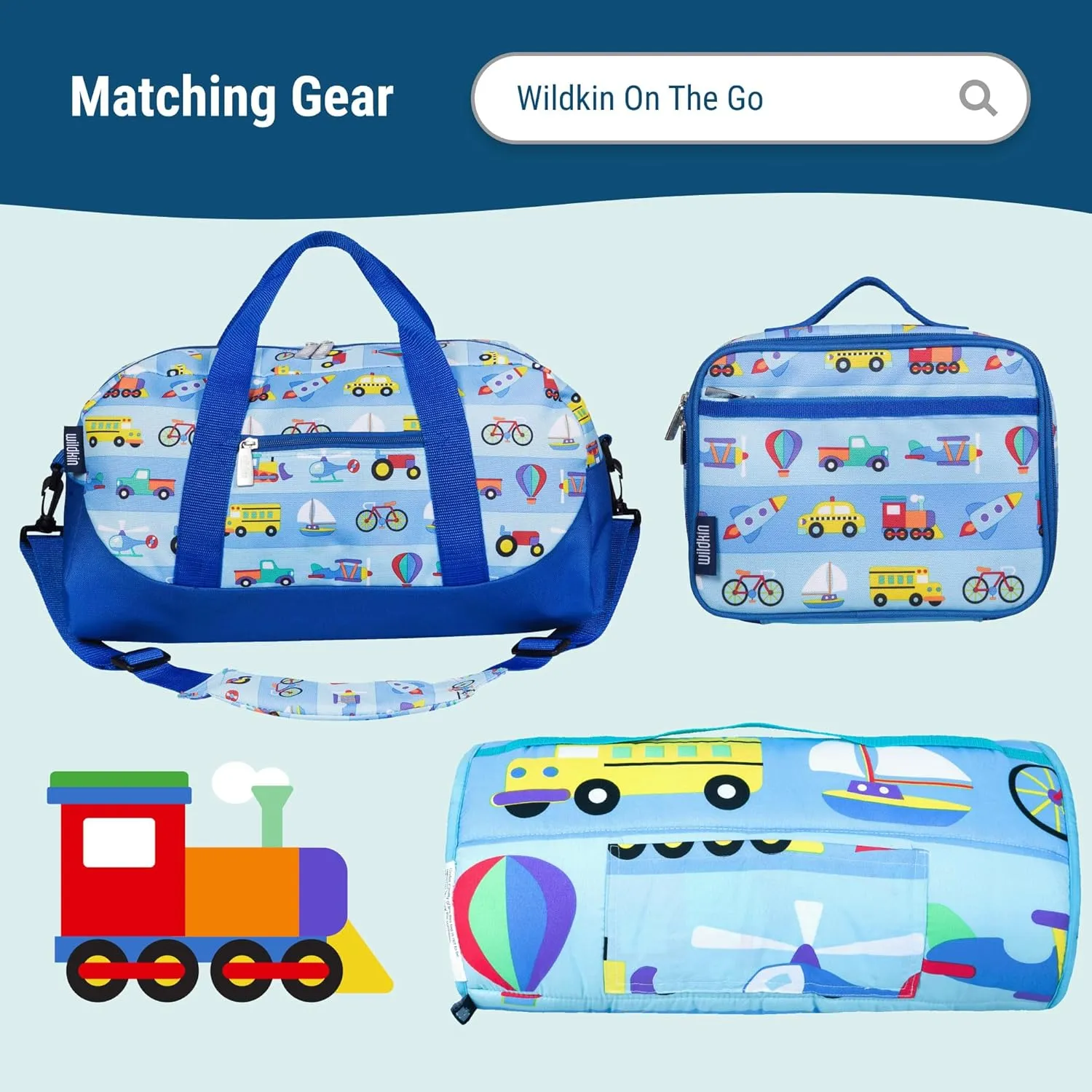 Wildkin 12-inch Kids Backpack  Padded, Adjustable, Ideal for Daycare & Travel - On the Go