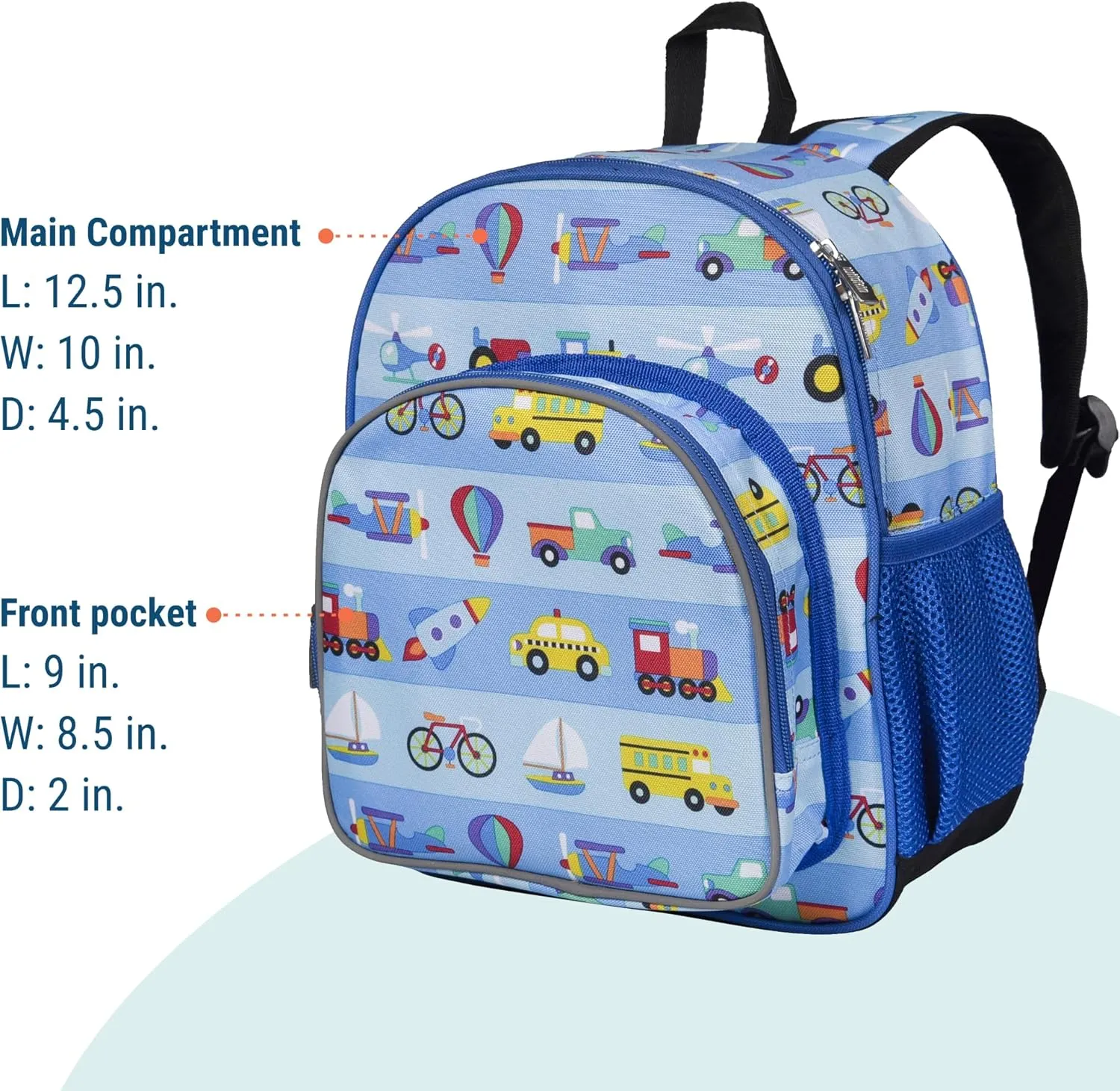 Wildkin 12-inch Kids Backpack  Padded, Adjustable, Ideal for Daycare & Travel - On the Go