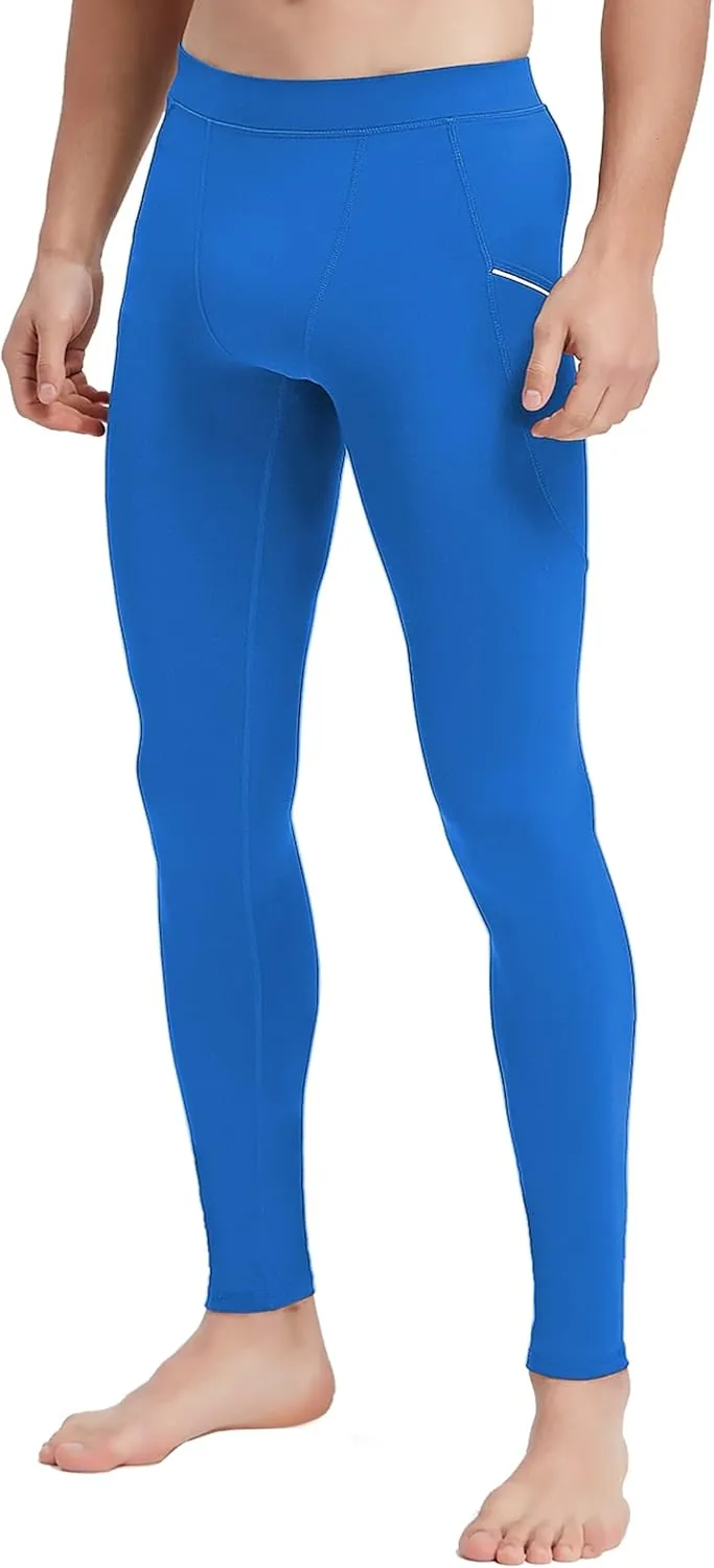 Willit Men's Active Yoga Leggings Pants Running Dance Tights with Pockets Cycling Workout Pants Quick Dry