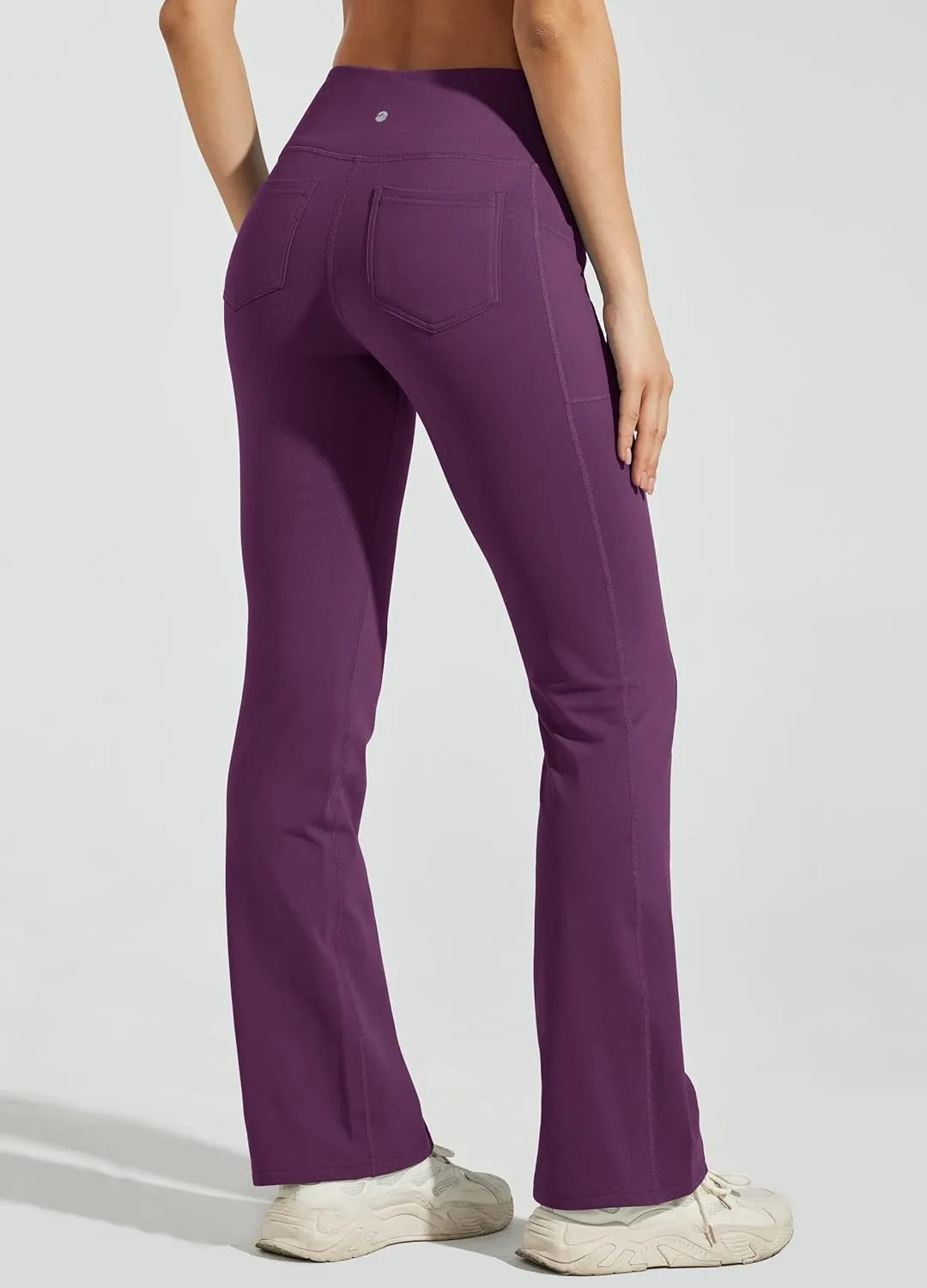 Willit Women's Fleece Lined Pants Yoga Bootcut Thermal Winter Pants High Waisted Flare Leggings Water Resistant