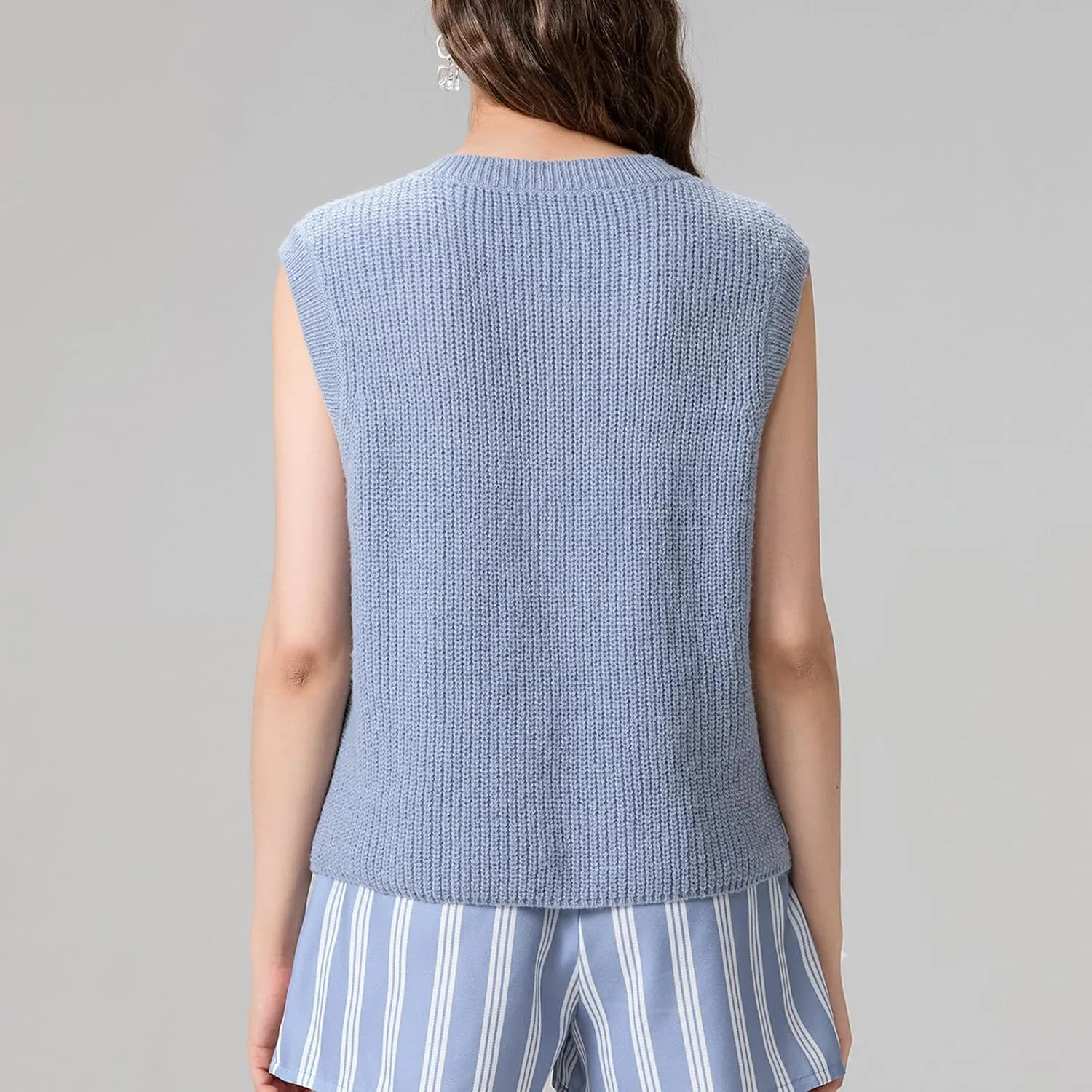 Women Button Down Going Out Trendy Tops Slim Fit Sleeveless Knitted Ribbed Sexy Vest Shirt Y2K Tank Tops