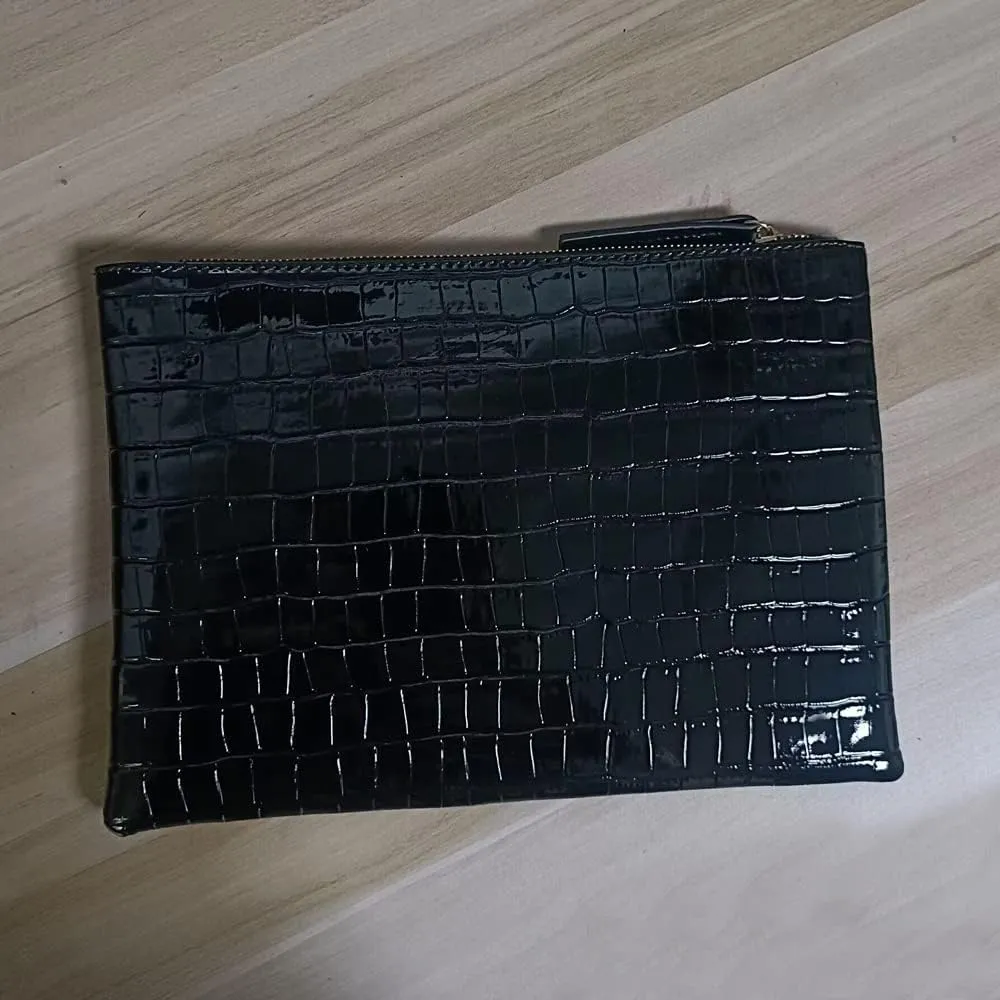 Women Envelope Clutch Purse Bag Fashion Crocodile Embossed PU leather Oversized Ladies Evening Party Clutches