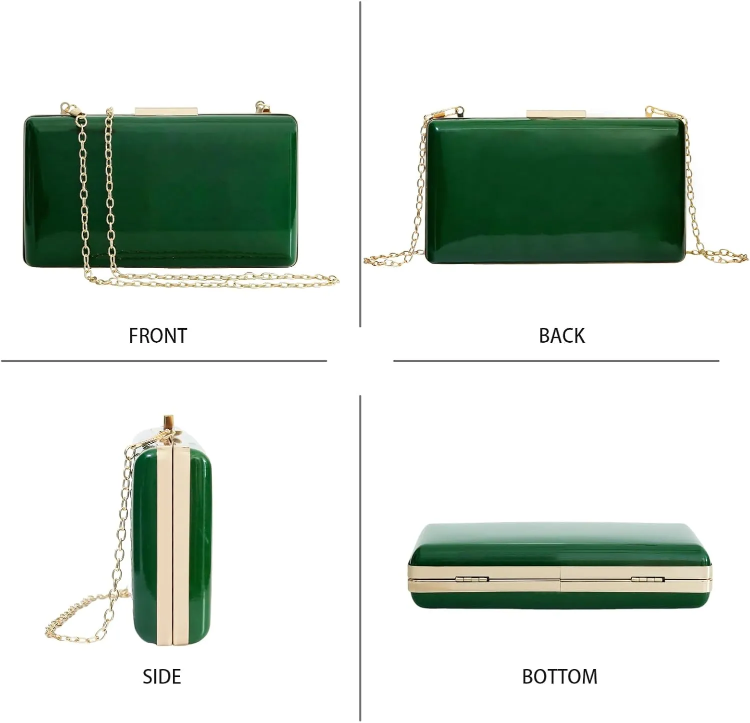 Women Evening Clutch Purses Patent Leather Clutches Formal Party Wedding Cocktail Prom Purse Handbags