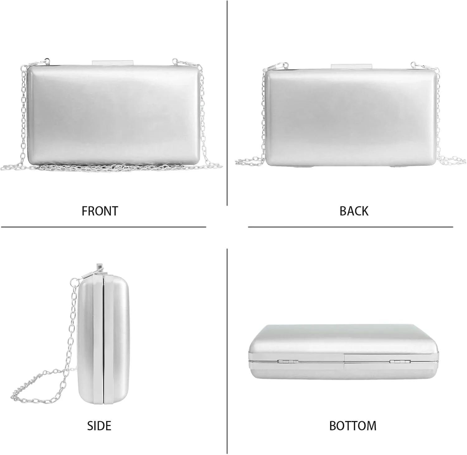 Women Evening Clutch Purses Patent Leather Clutches Formal Party Wedding Cocktail Prom Purse Handbags