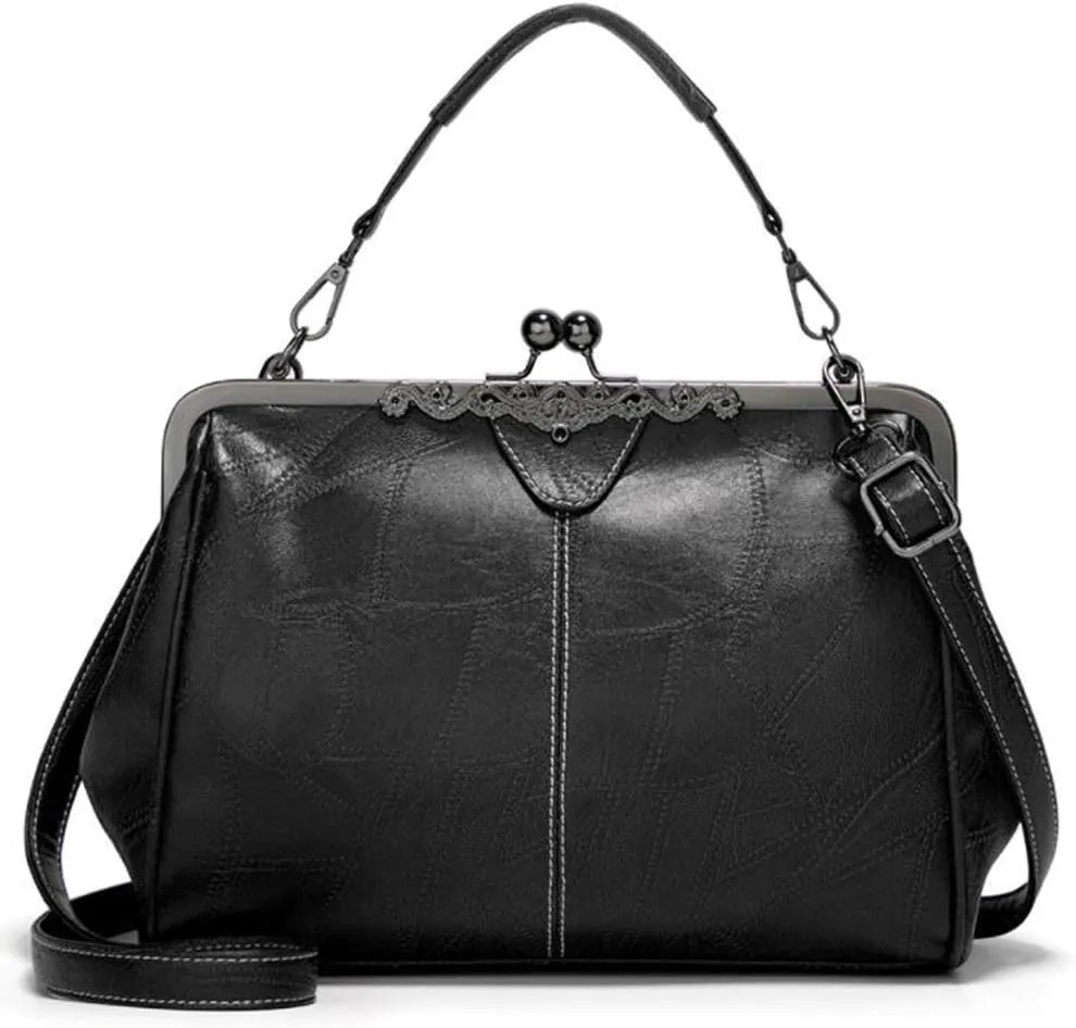 Women Retro Tote Hobo Bags PU Leather Top Handle Backpacks Clutches Satchel Handbags