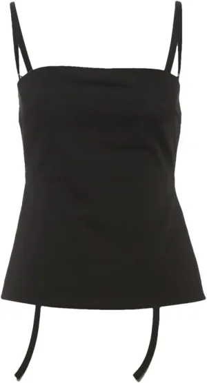 Women Sexy Backless Camisole Square Collar Irregular Hollow Shirring Tops Street Ruched Outfits