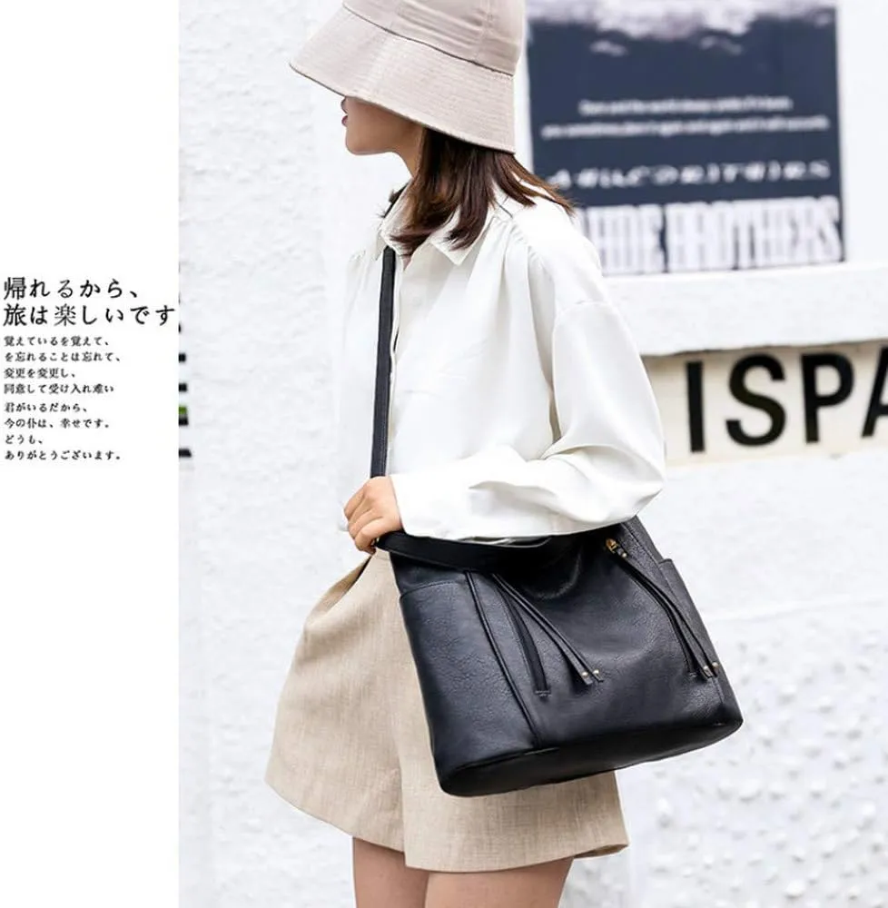 Women Tote Bag Handbags PU Leather Fashion Hobo Shoulder Bags with Adjustable Shoulder Strap (Grey)