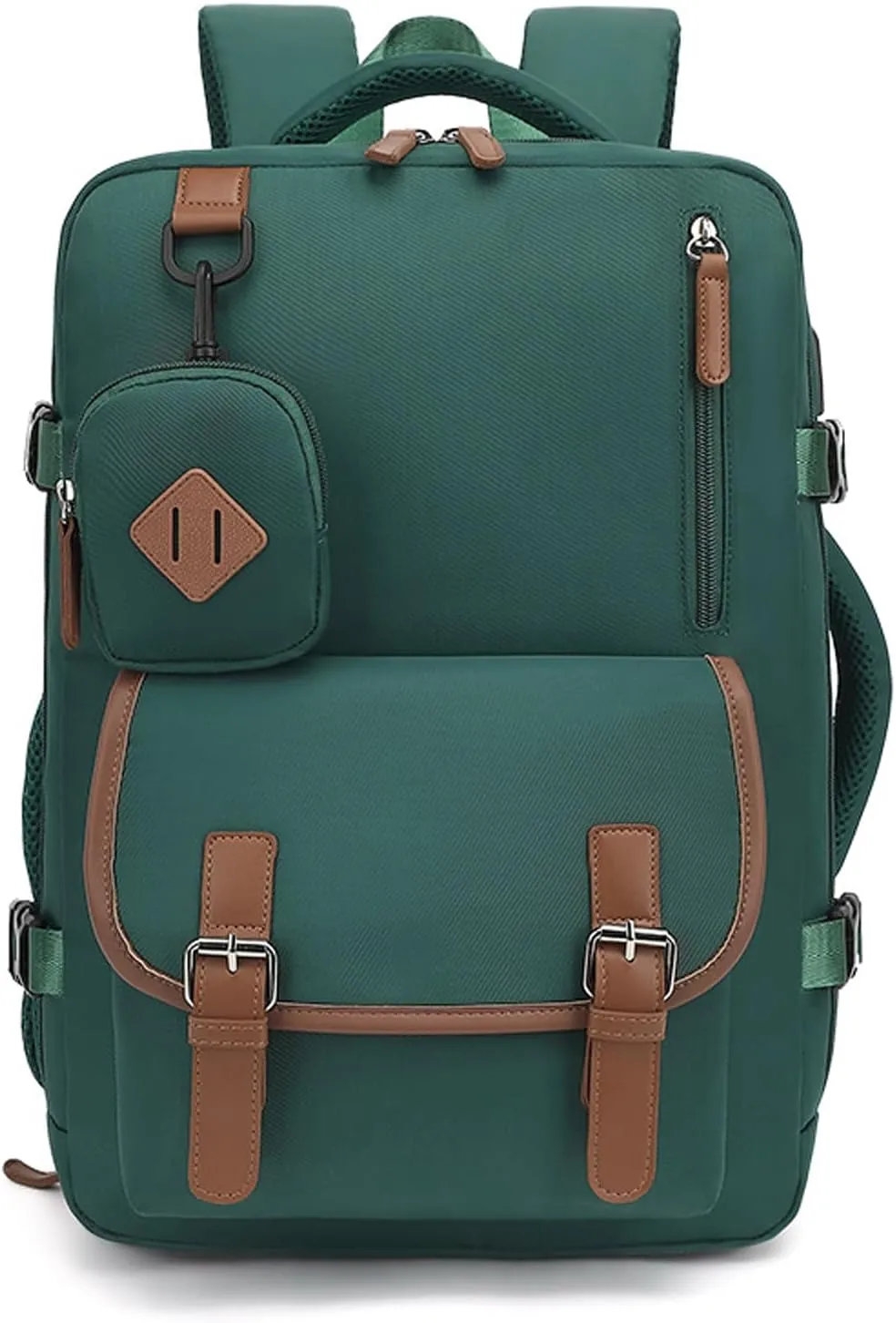 Women Travel Carry on Anti-Theft Pocket Laptop Backpack Casual Daypack ookbag with USB Charger Port Computer Bag (green)