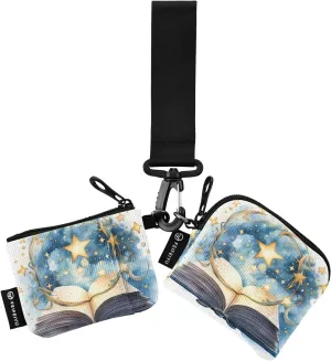 Women Wristlet Coin Purse Keychain Card Wallet Change Pouch Book Dream Portable Mini Bags Dual Pouch