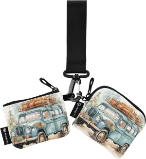 Women Wristlet Coin Purse Keychain Card Wallet Change Pouch Car Green Portable Mini Bags Dual Pouch
