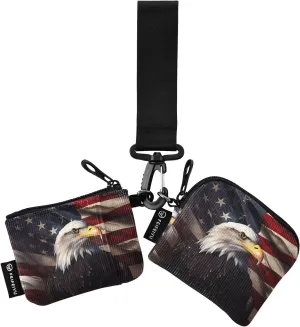 Women Wristlet Coin Purse Keychain Card Wallet Change Pouch Glede 1 Portable Mini Bags Dual Pouch