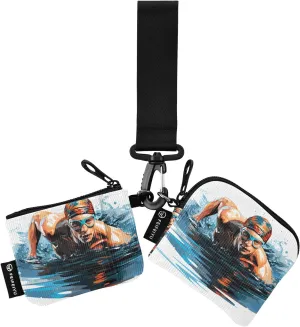 Women Wristlet Coin Purse Keychain Card Wallet Change Pouch Swimming 1 Portable Mini Bags Dual Pouch