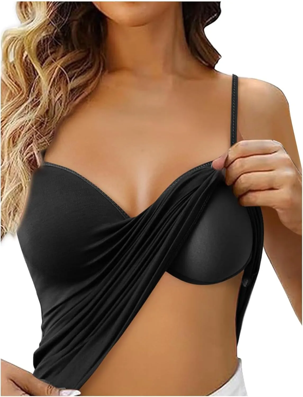 Womens Built-in Bra Tank Tops 2025 Summer Casual Slim Sexy Camisoles Basic Shirts Yoga Workout Padded Tank Shirts