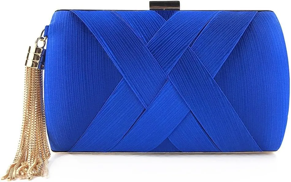 Women's Clutches, Tassel Evening Bags Clutch Purses Cross Body Shoulder Bag for Wedding Prom Night out Party