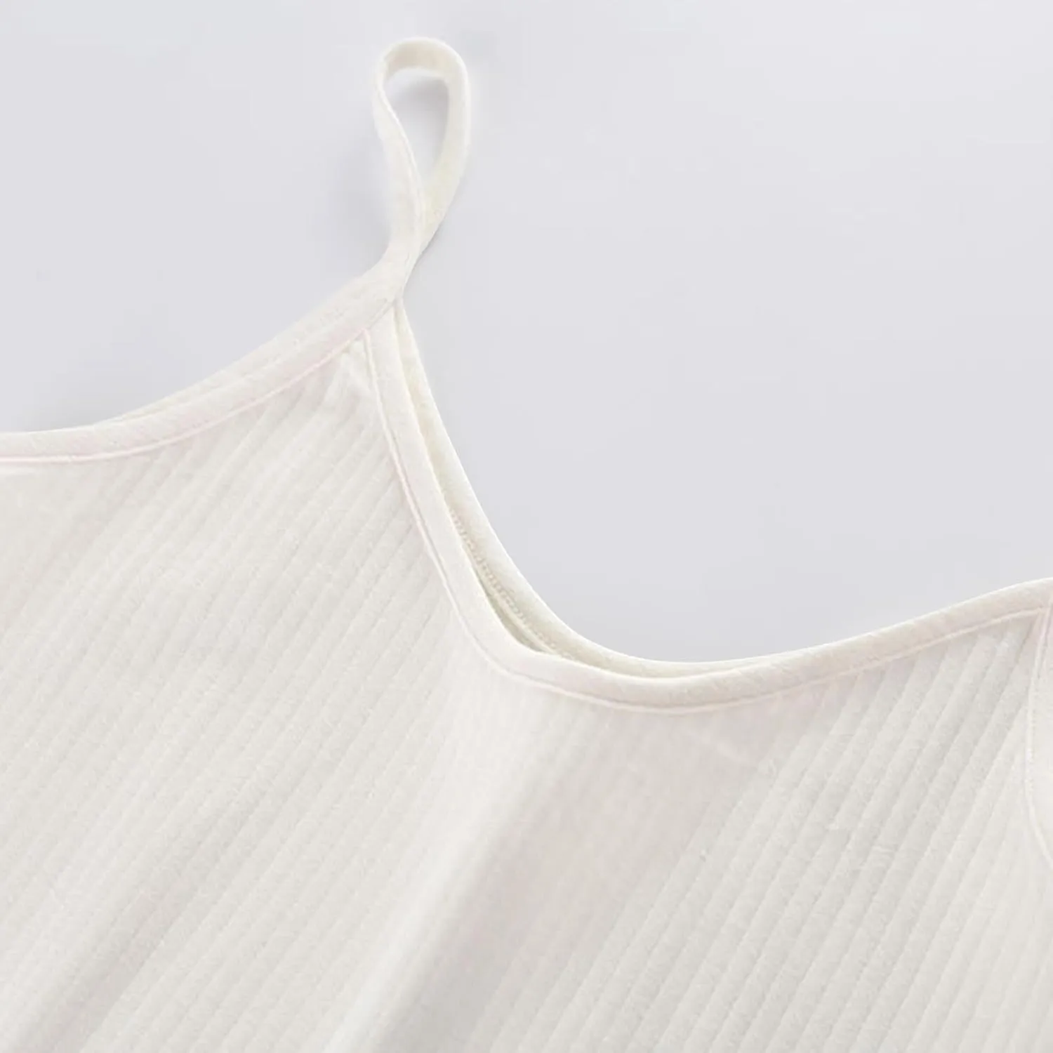Womens Cotton Cami Tops Spaghetti Strap Knitted Tanks Blouse Casual Slim Fit Sleeveless Camisole Undershirt