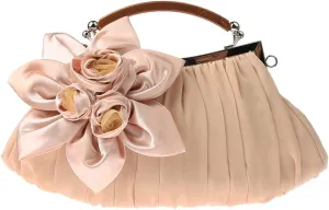 Women's Fashion Flower Evening Handbags Bride and Bridesmaid Wedding Clutches Prom Cocktail Party Handbags
