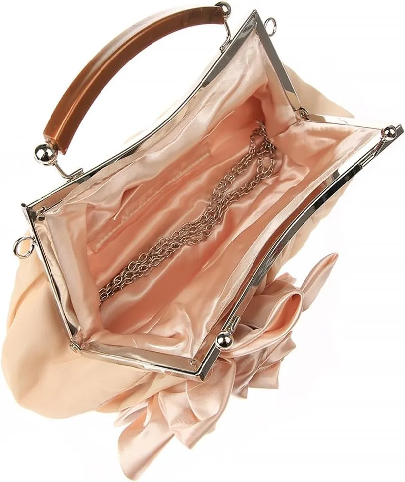 Women's Fashion Flower Evening Handbags Bride and Bridesmaid Wedding Clutches Prom Cocktail Party Handbags