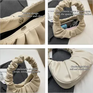 Women's Handbags Fashion Pleated Shoulder Handbags Cloud Design Handbags Hobo Bags Mini Wallets With Magnetic Closure
