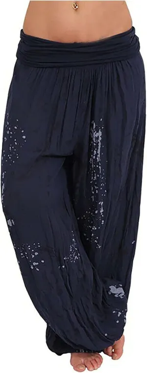 Women's Harem Pants High Waist Yoga Boho Trousers with Pockets Hippie Boho Beach Baggy Summer Baggy Joggers Plus Size