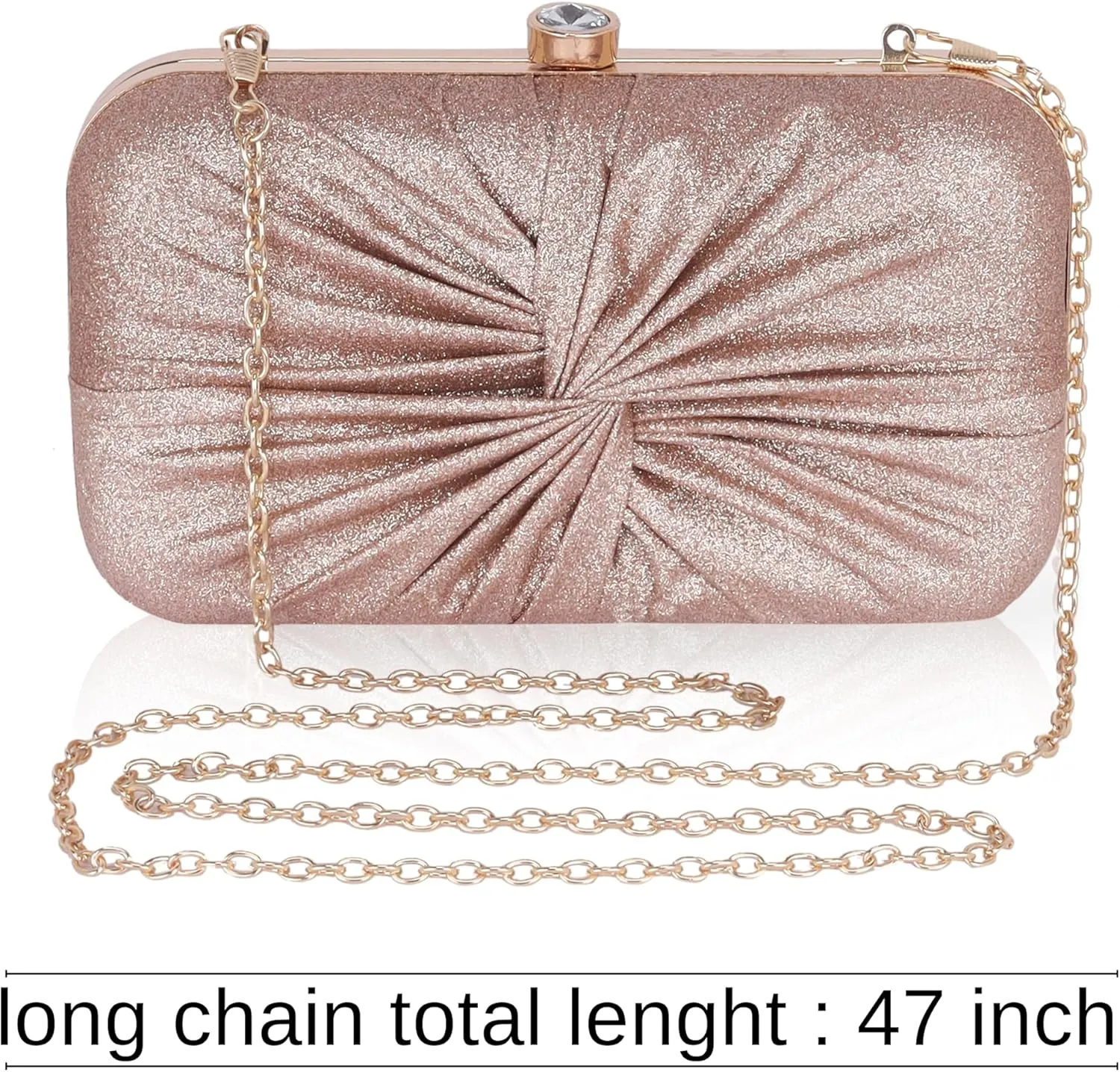 Women's Knot Design Evening Frame Clutch, Purse, Bridal Wedding Clutch Bag, Handbags Purses, Party Clutches