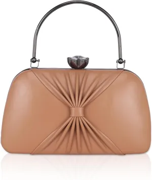 Women's Knot Design Evening Frame Clutch, Purse, Bridal Wedding Clutch Bag, Handbags Purses, Party Clutches