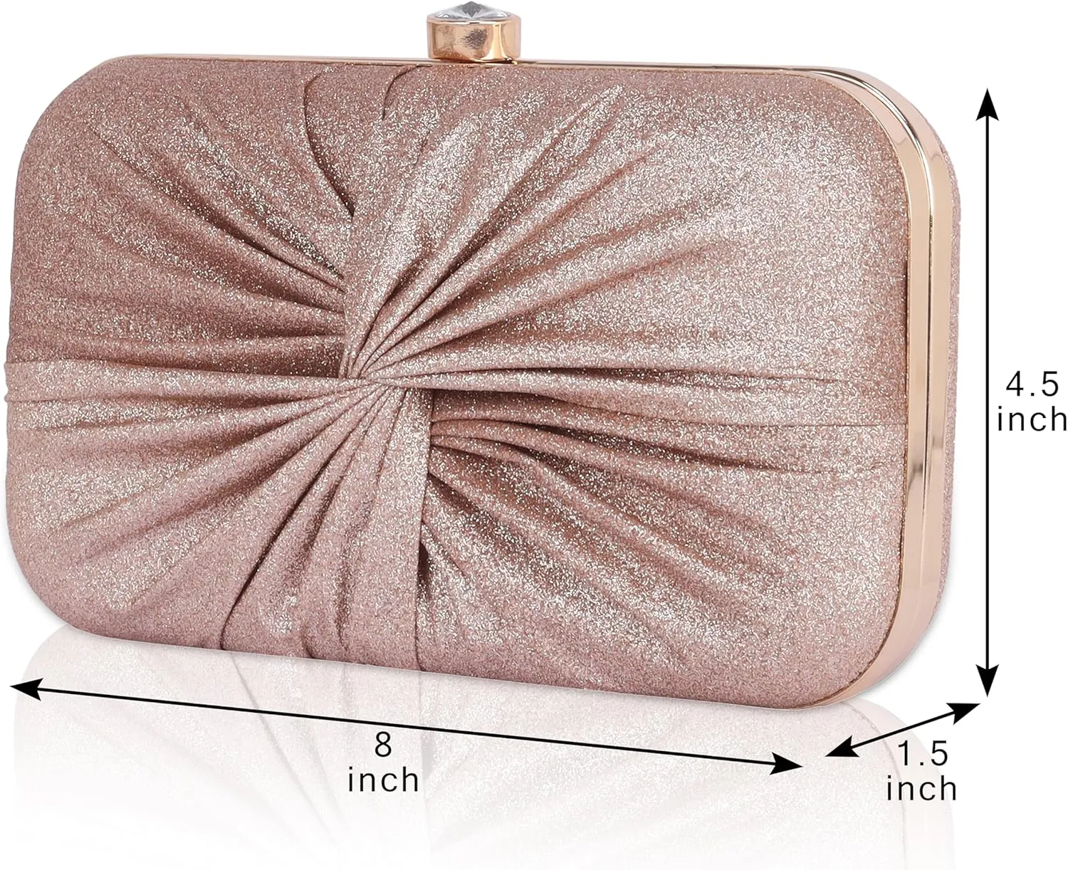 Women's Knot Design Evening Frame Clutch, Purse, Bridal Wedding Clutch Bag, Handbags Purses, Party Clutches