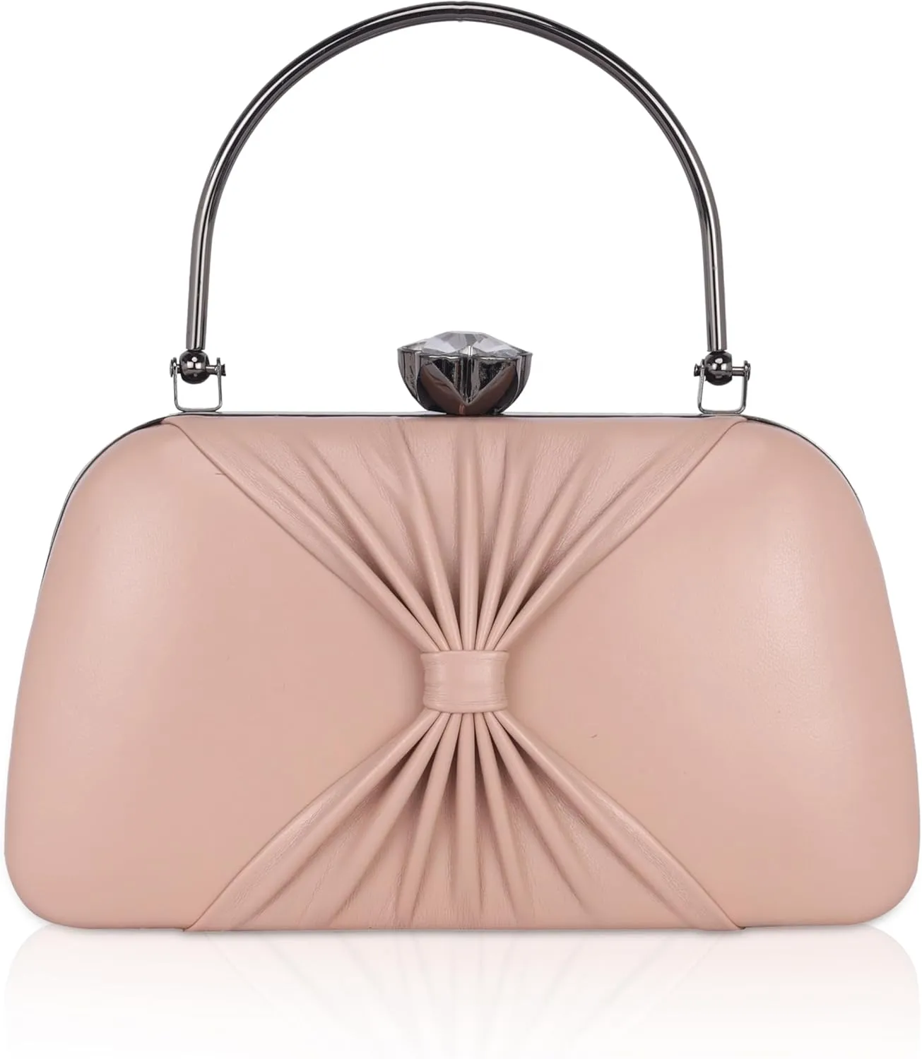 Women's Knot Design Evening Frame Clutch, Purse, Bridal Wedding Clutch Bag, Handbags Purses, Party Clutches
