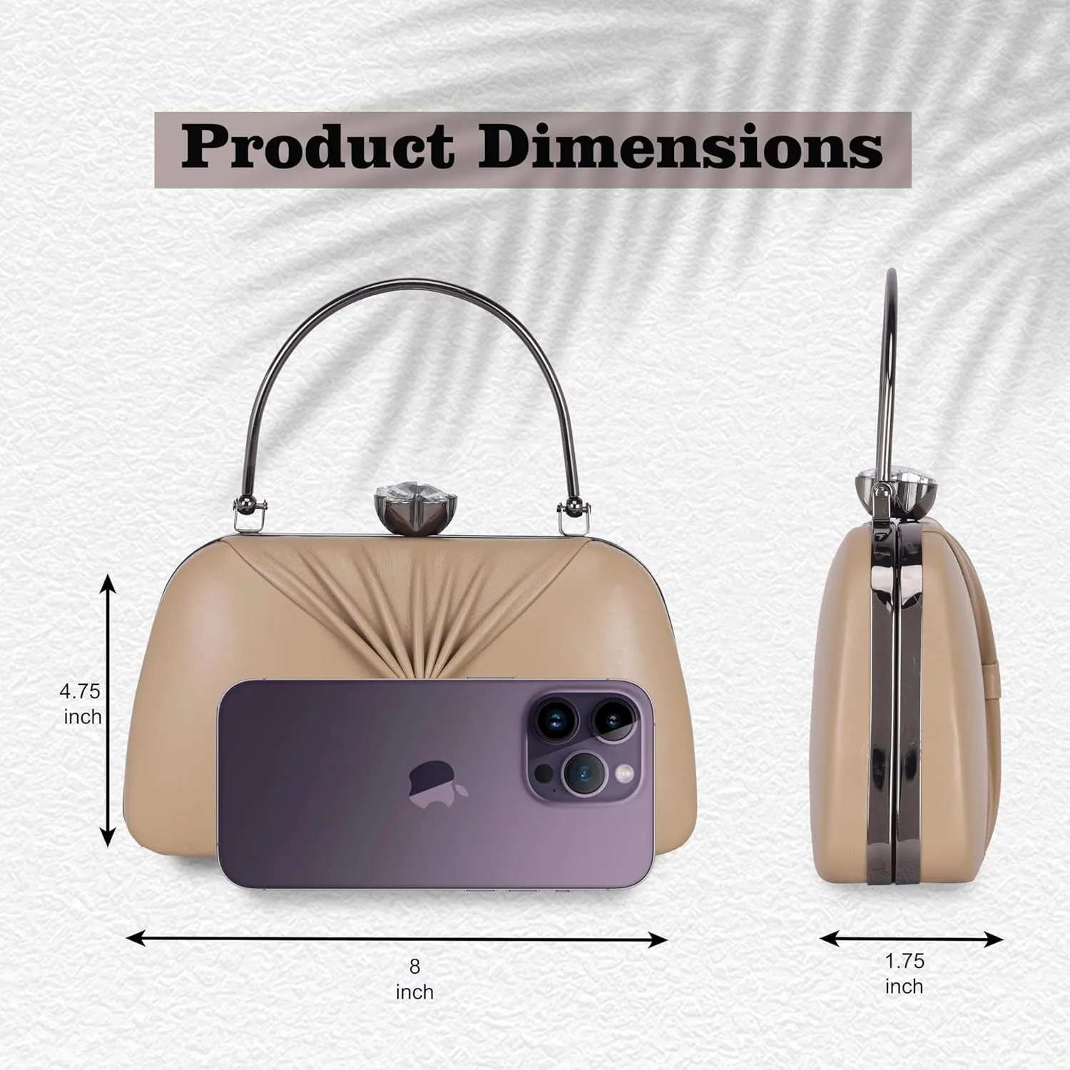 Women's Knot Design Evening Frame Clutch, Purse, Bridal Wedding Clutch Bag, Handbags Purses, Party Clutches