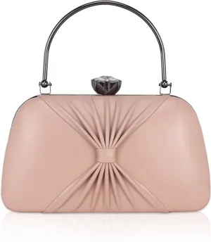 Women's Knot Design Evening Frame Clutch, Purse, Bridal Wedding Clutch Bag, Handbags Purses, Party Clutches