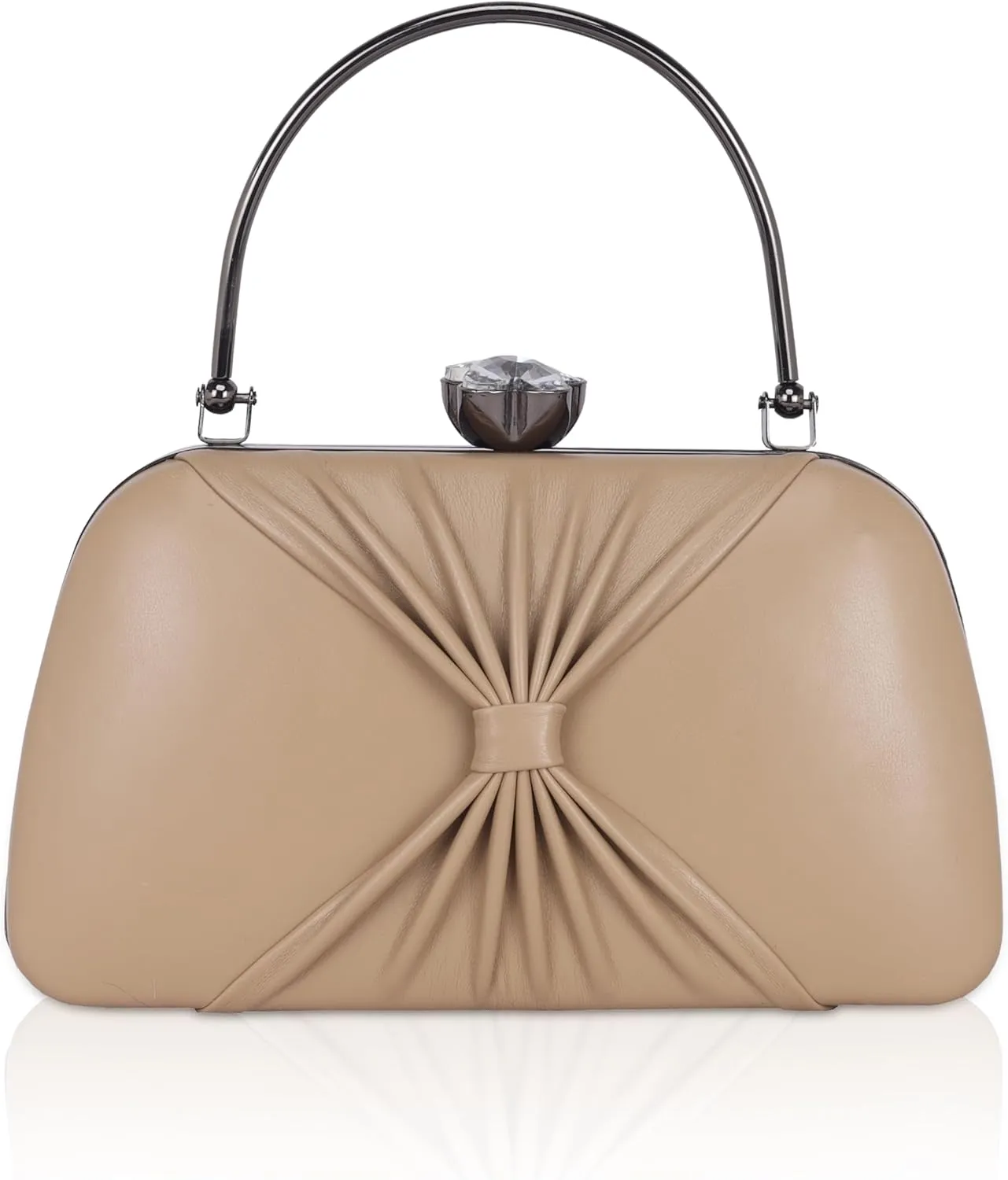 Women's Knot Design Evening Frame Clutch, Purse, Bridal Wedding Clutch Bag, Handbags Purses, Party Clutches